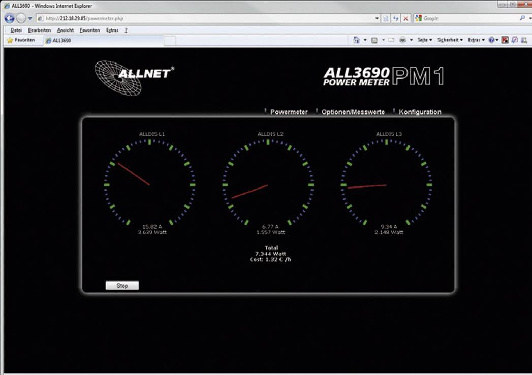 Allnet ALL3690 Energiekosten-Messgerät