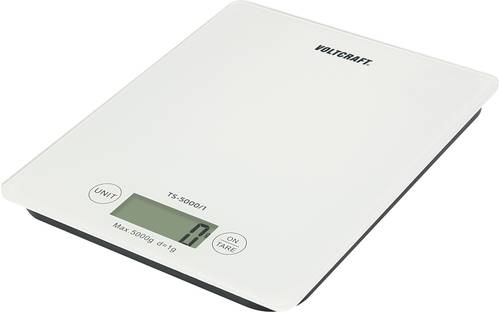 TS-5000/1 Briefwaage Wägebereich (max.) 5kg Ablesbarkeit 1g batteriebetrieben Weiß