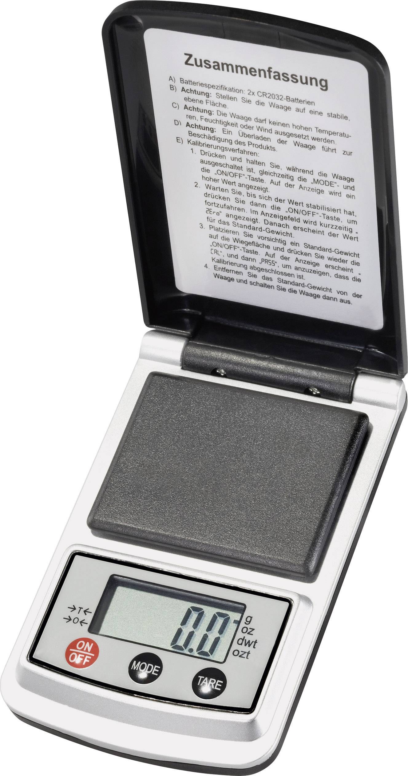 VOLTCRAFT Taschenwaage PS-200B Wägebereich (max.) 200g Ablesbarkeit 0.1g batteriebetrieben