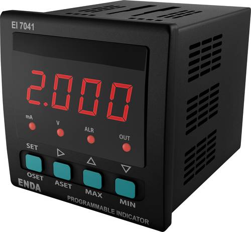 Enda EI7412-230-AS12 SW Universale LED-Anzeige EI7412 0 - 20 mA/4 - 20 mA/0 - 1 V/0 - 10V