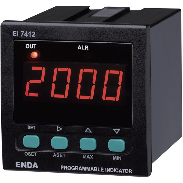 Enda EI7412-SM-AS12 SW  Universale LED-Anzeige EI7412 0 - 20 mA/4 - 20 mA/0 - 1 V/0 - 10 V