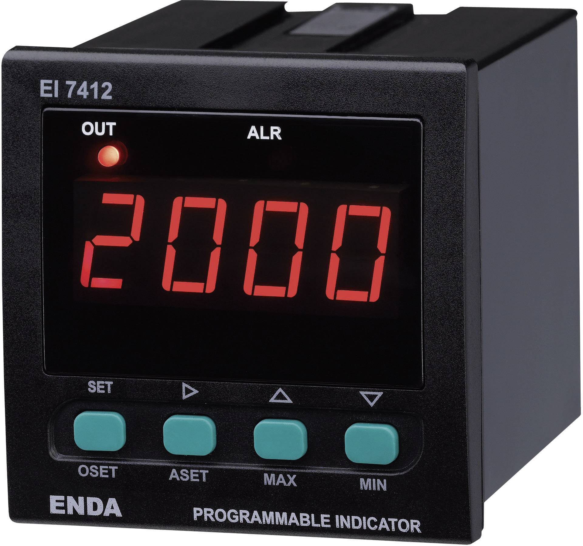 Enda EI7412-SM-AS12 SW  Universale LED-Anzeige EI7412 0 - 20 mA/4 - 20 mA/0 - 1 V/0 - 10 V