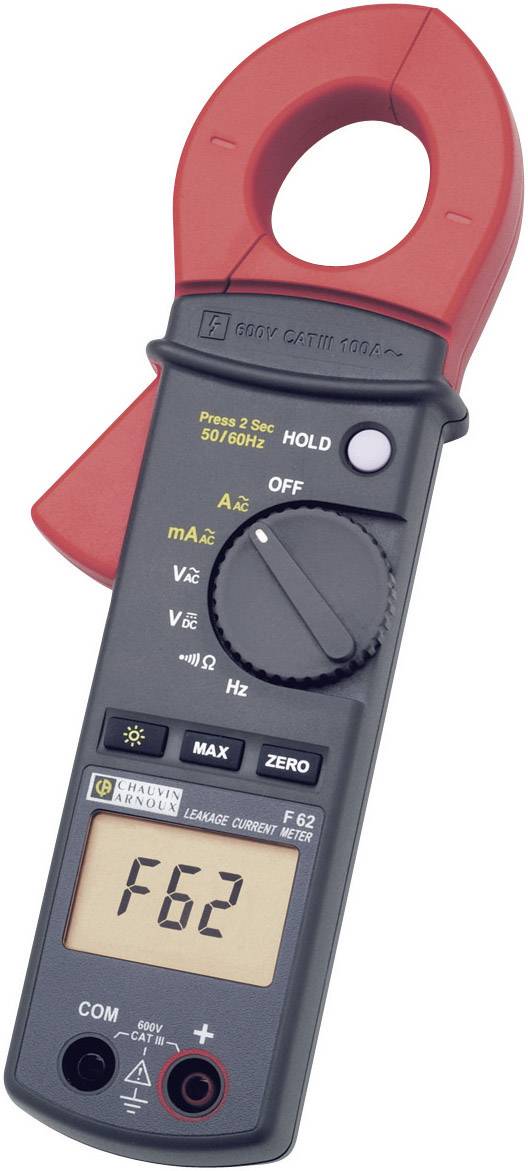 Chauvin Arnoux F62 Stromzange digital CAT III 600 V Anzeige (Counts): 10000