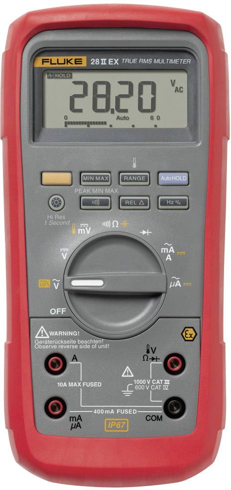 Fluke 28 IIEX Hand-Multimeter digital Wasserdicht (IP67), Ex-geschützt CAT III 1000 V, CAT IV 600 V Anzeige (Counts): 20000
