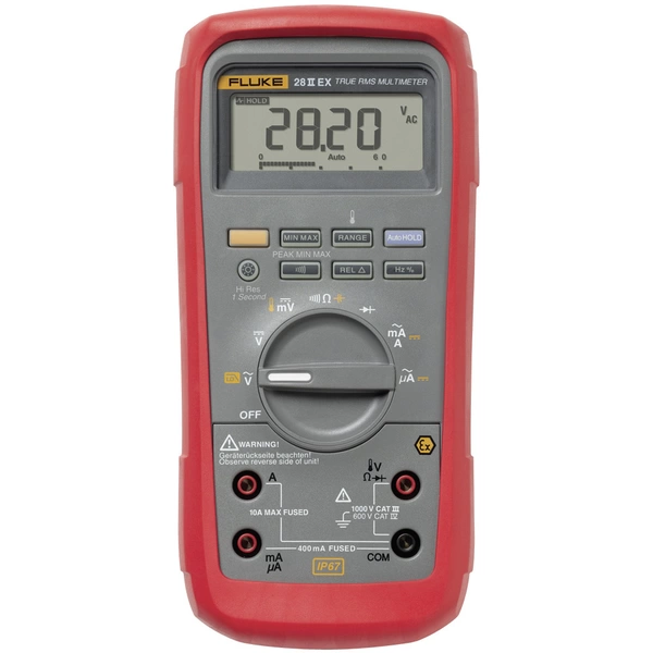 Fluke 28 IIEX Hand-Multimeter digital Wasserdicht (IP67), Ex-geschützt CAT III 1000 V, CAT IV 600V Anzeige (Counts): 20000 Fluke 28 IIEX Hand-Multimeter digital Wasserdicht (IP67), Ex-geschützt CAT III 1000 V, CAT IV 600V Anzeige (Counts): 20000