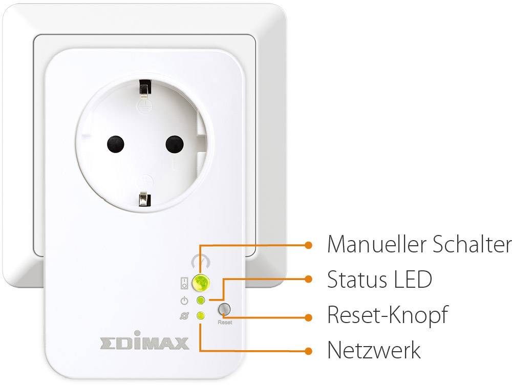EDIMAX Smart Plug SP-2101W V2 Wi-Fi Steckdose mit Messfunktion Innenbereich