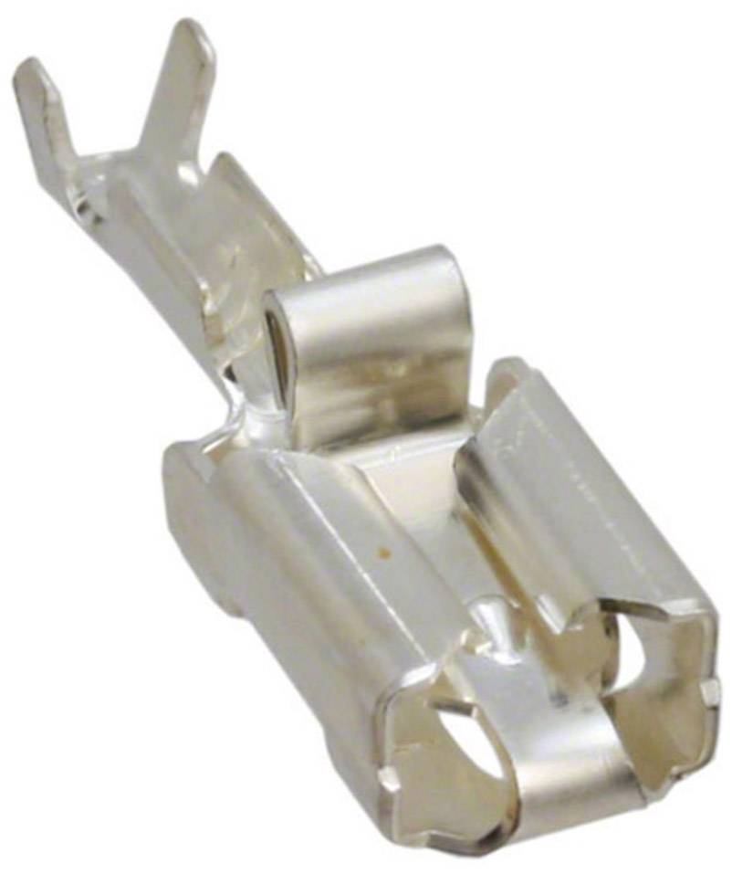 TE Connectivity 341002-6 Flachsteckhülse vibrationssicher Steckbreite: 6.35 mm Steckdicke: 0.81 mm 180 ° Unisoliert Silber 1 St.