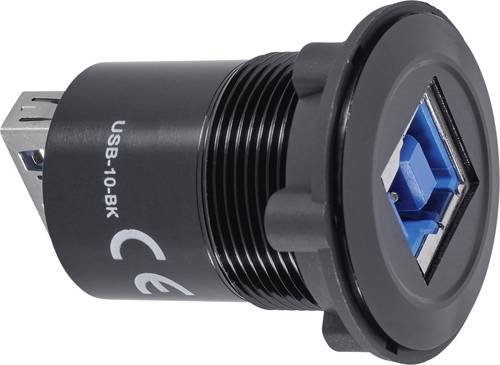 TRU Components USB-10-BK USB-Einbaubuchse 3.0 Buchse, Einbau Inhalt: 1 St.