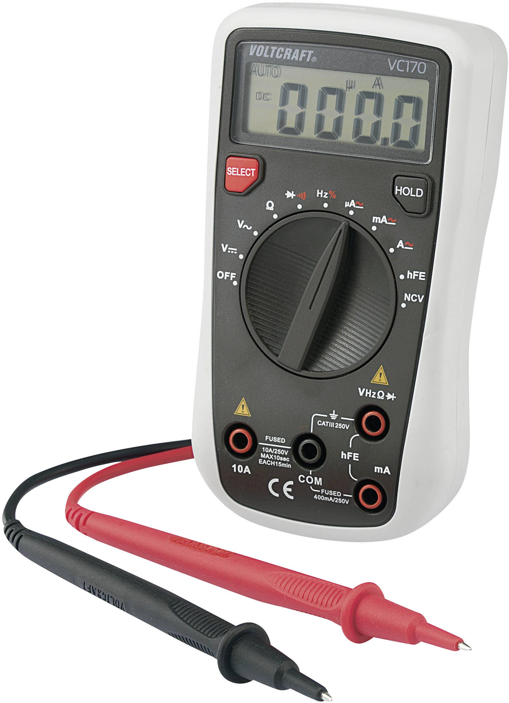 VOLTCRAFT VC170 Hand-Multimeter digital CAT III 250V Anzeige (Counts): 4000