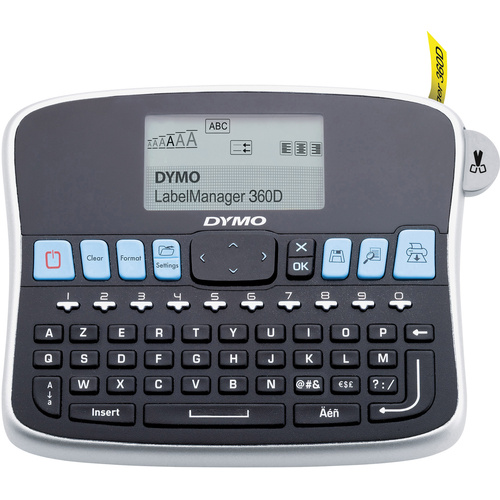 DYMO LabelManager 360D / FR-BE-CH Beschriftungsgerät Geeignet für Schriftband: D1 6 mm, 9 mm, 12 mm, 19 mm