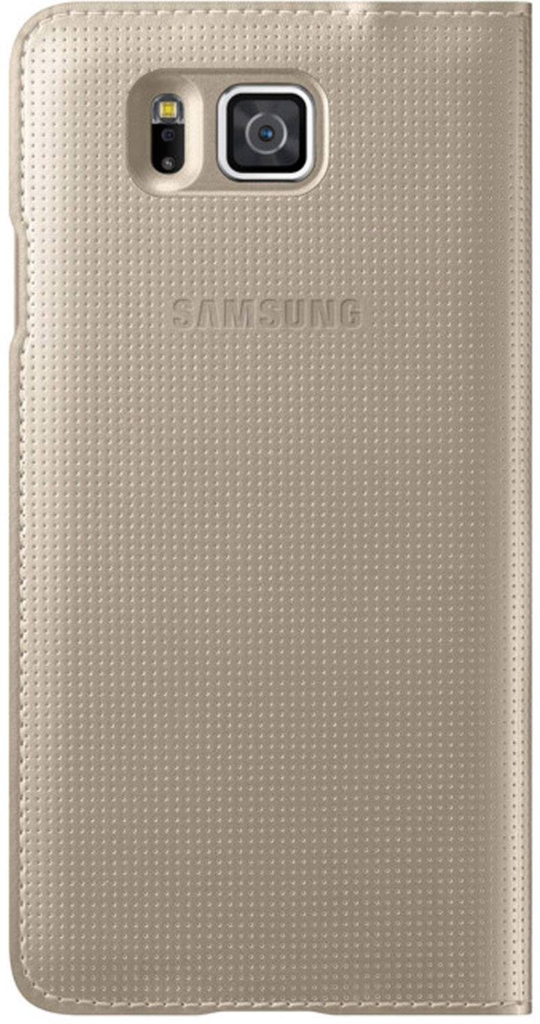 Samsung Flip Case Flip Cover Passend für: Galaxy Alpha Gold