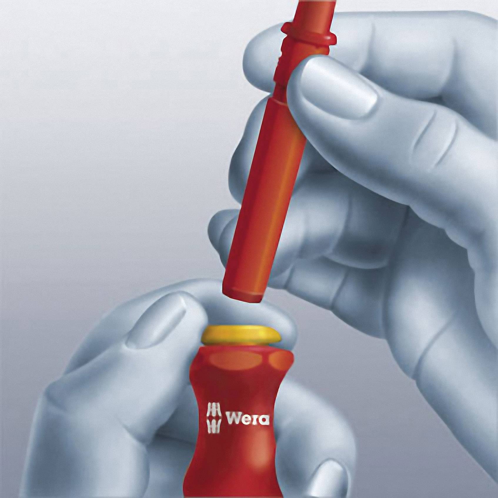 Wera 05003484001 VDE Wechselklingen-Set 16teilig Schlitz, Kreuzschlitz Phillips, Kreuzschlitz Pozidriv, Innen-TORX, Plus/Minus