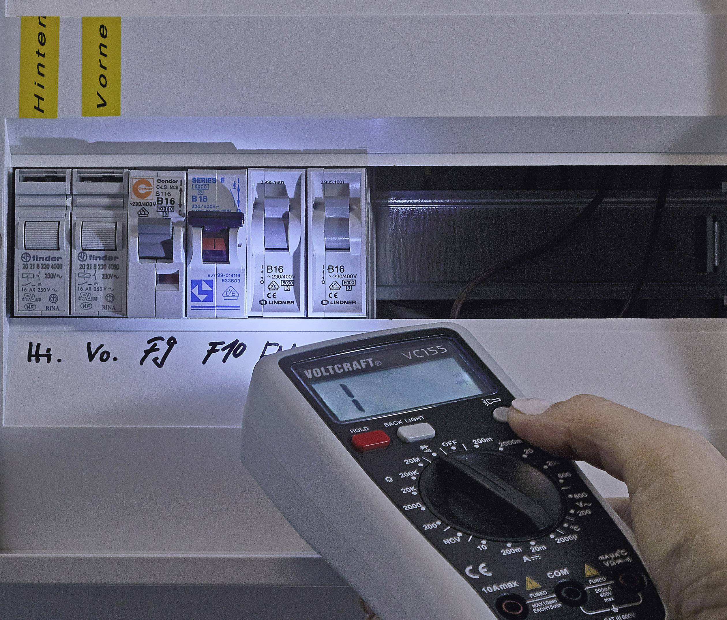 VOLTCRAFT VC155 Hand-Multimeter digital CAT III 600V Anzeige (Counts): 2000