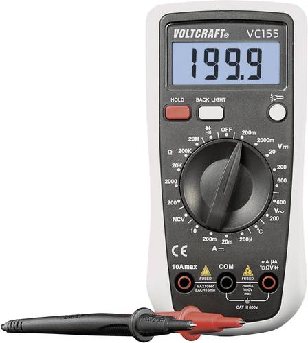 VC155 Hand-Multimeter kalibriert (ISO) digital CAT III 600V Anzeige (Counts): 2000