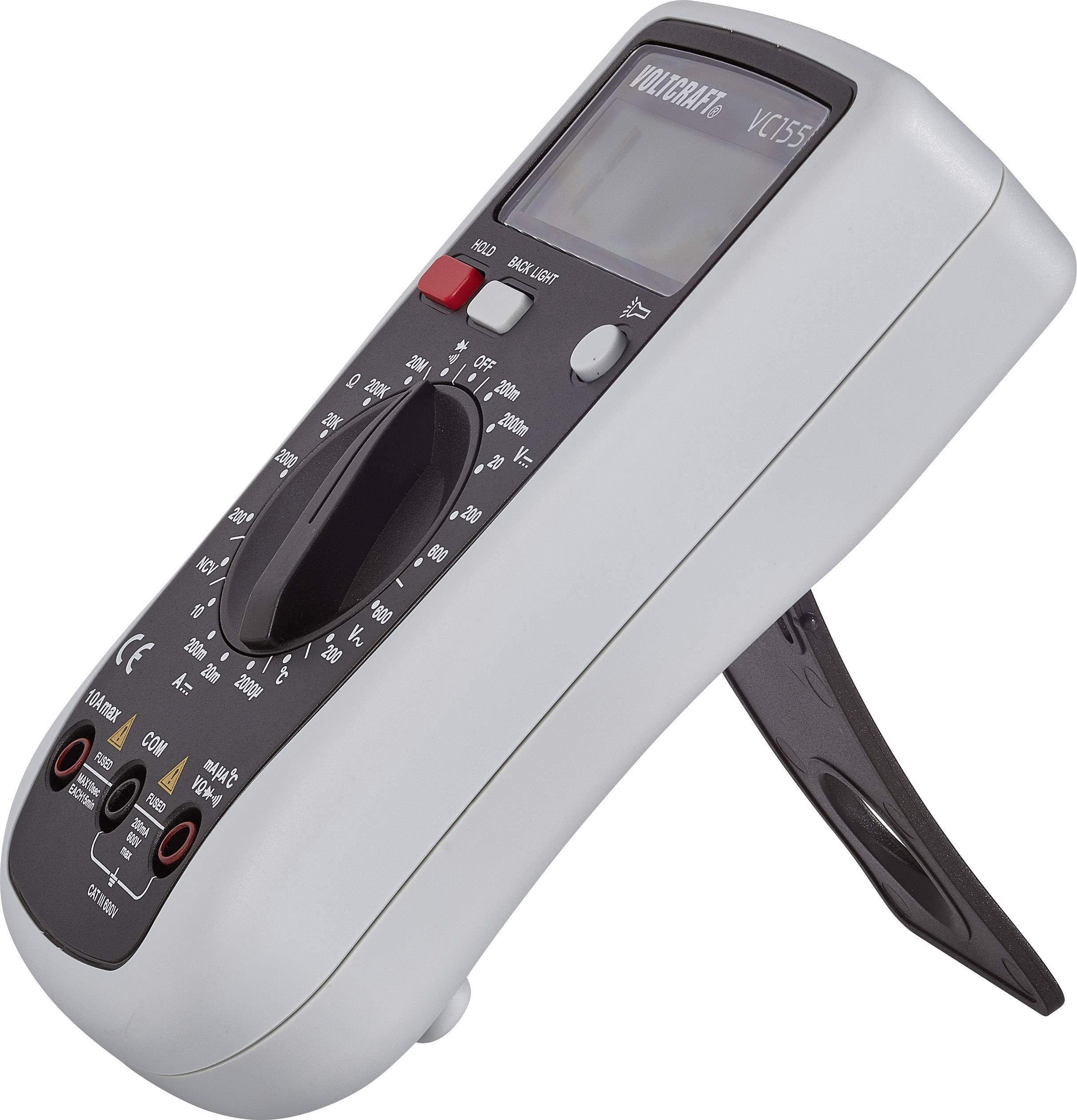 VOLTCRAFT VC155 Hand-Multimeter digital CAT III 600V Anzeige (Counts): 2000