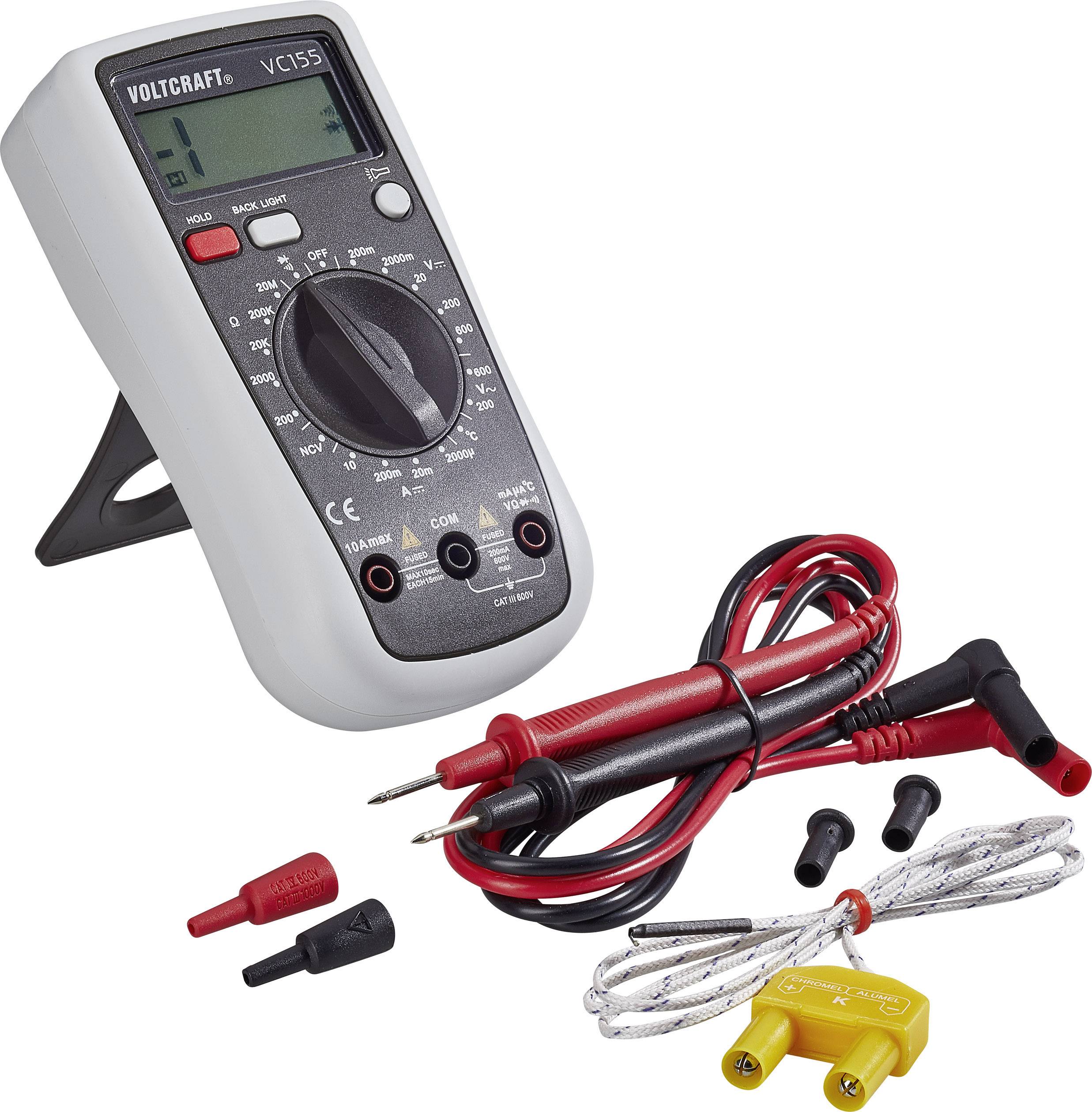 VOLTCRAFT VC155 Hand-Multimeter digital CAT III 600V Anzeige (Counts): 2000