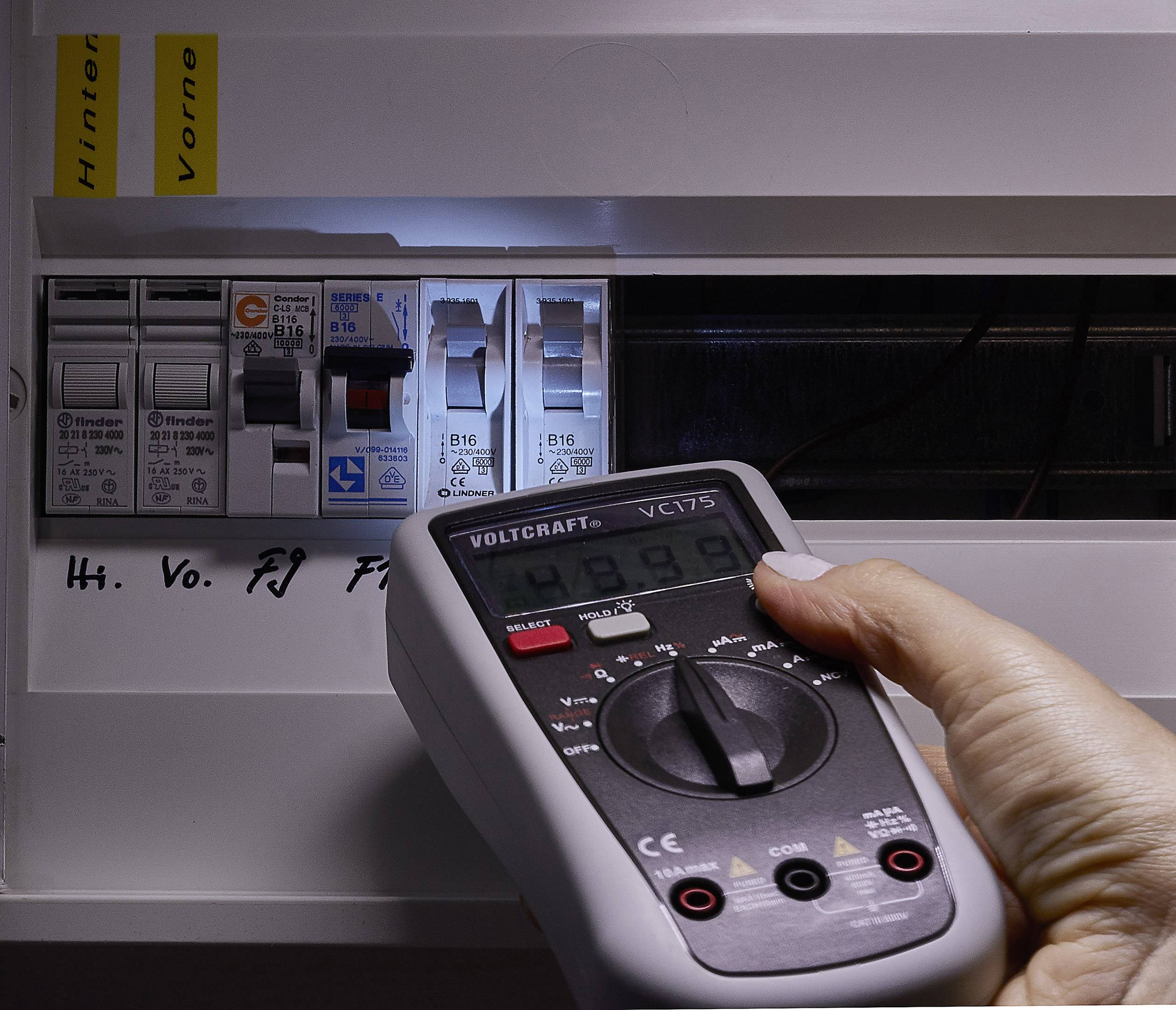 VOLTCRAFT VC175 Hand-Multimeter digital CAT III 600V Anzeige (Counts): 4000