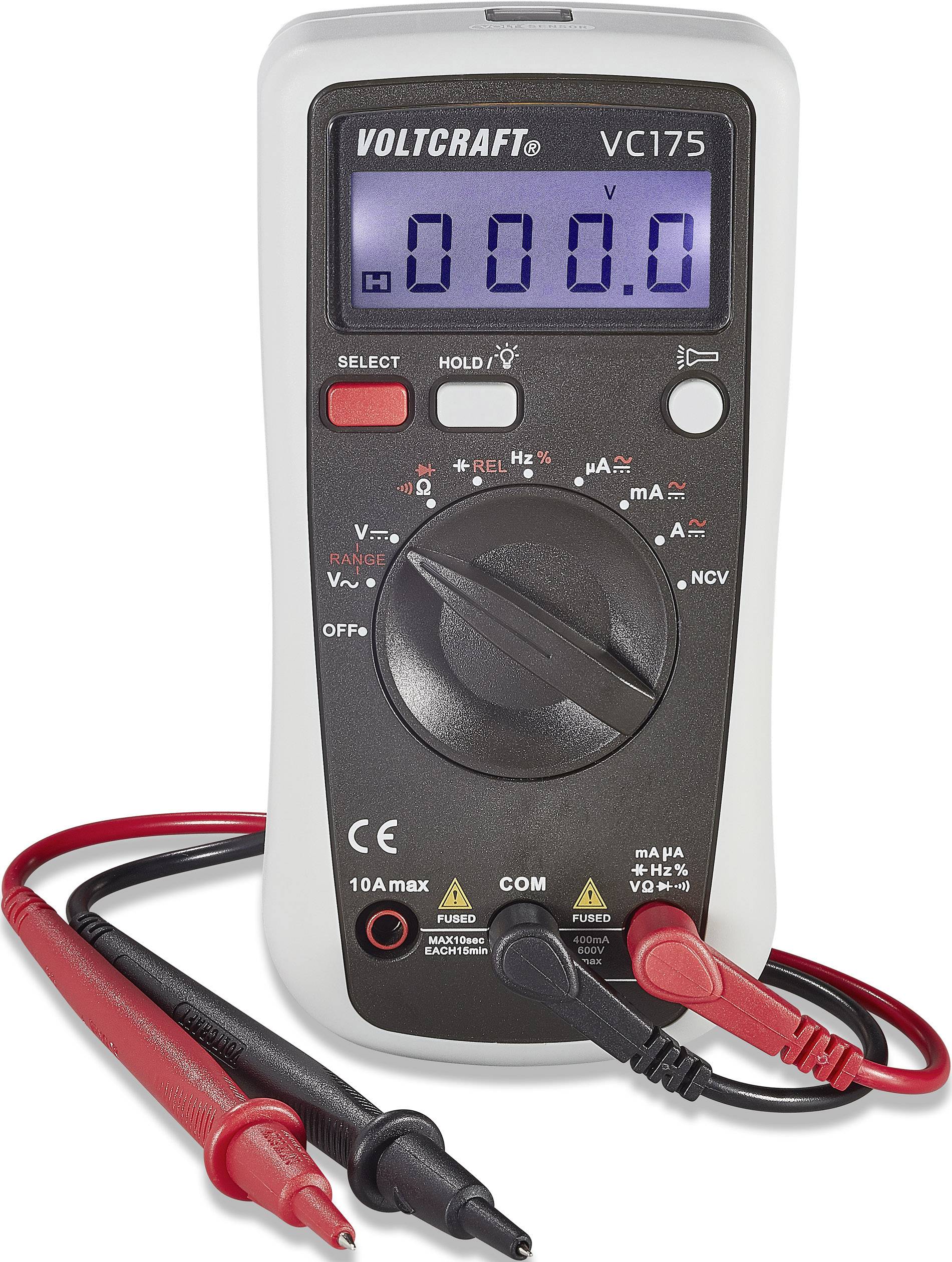 VOLTCRAFT VC175 Hand-Multimeter digital CAT III 600V Anzeige (Counts): 4000