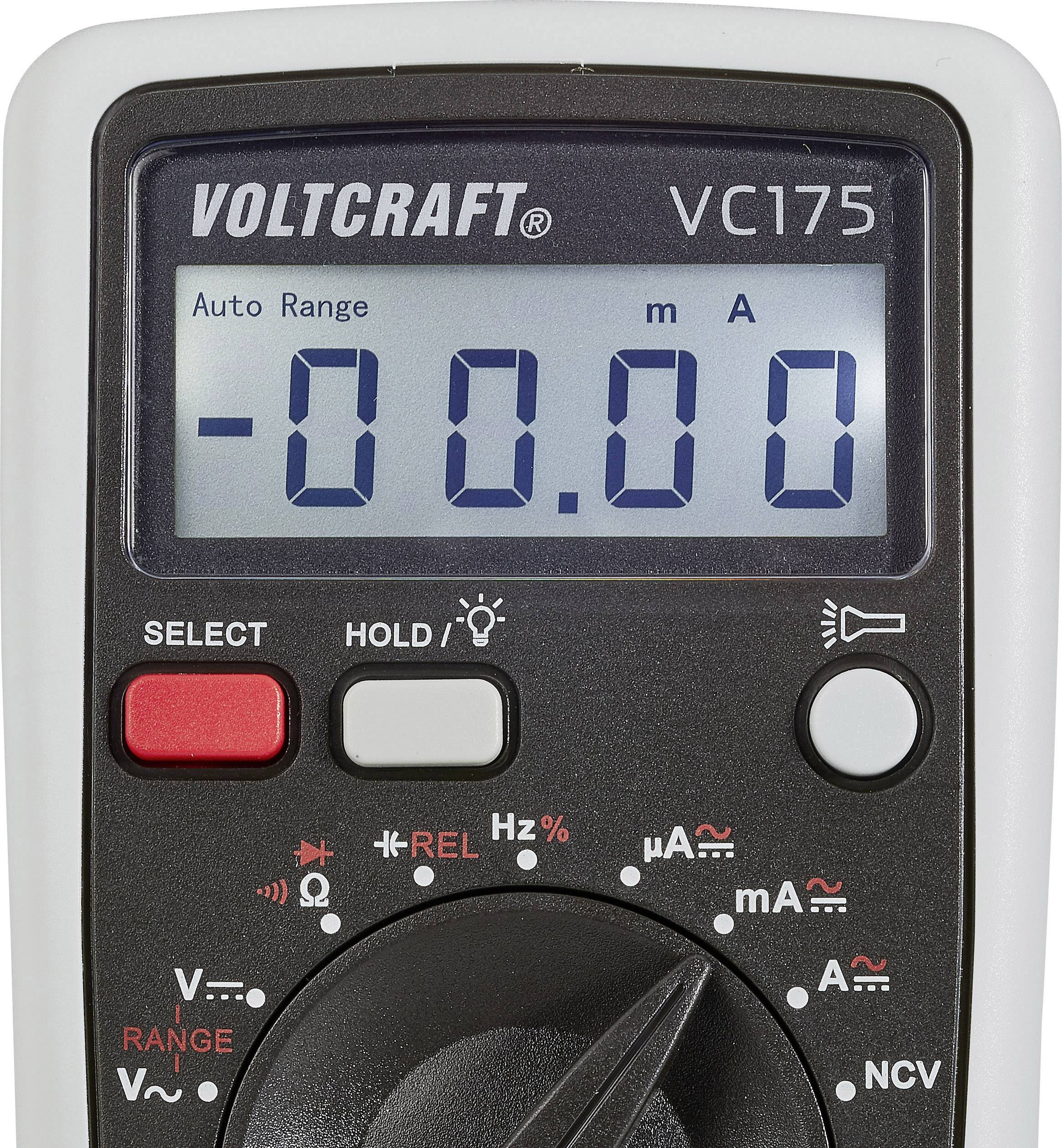 VOLTCRAFT VC175 Hand-Multimeter digital CAT III 600V Anzeige (Counts): 4000
