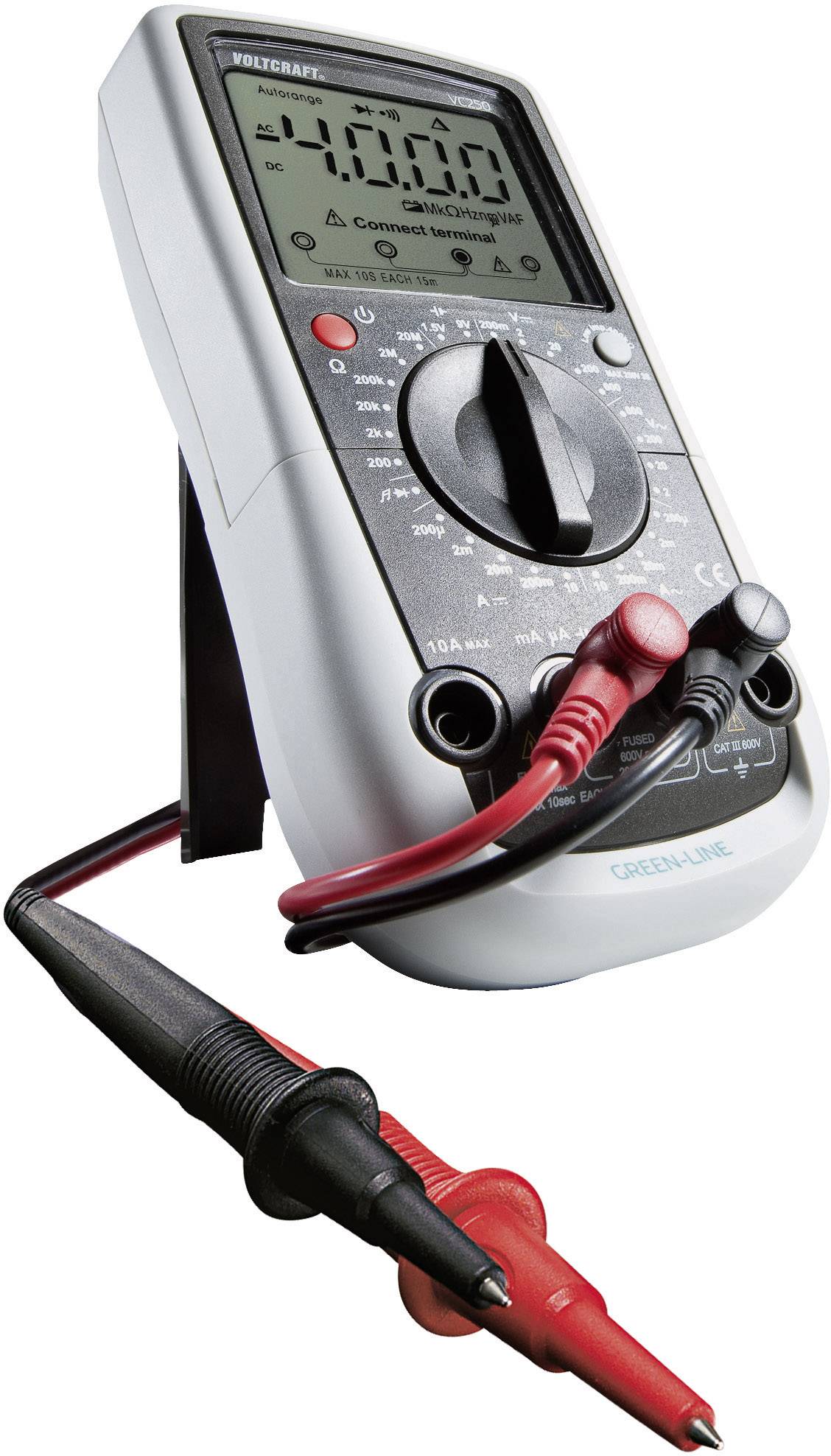 VOLTCRAFT VC250 Hand-Multimeter digital CAT III 600V Anzeige (Counts): 2000