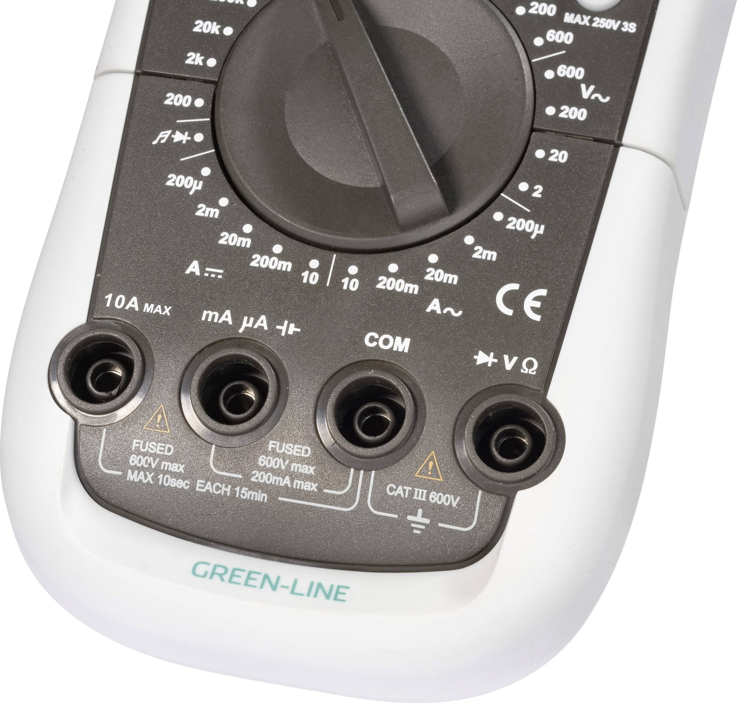 VOLTCRAFT VC250 Hand-Multimeter kalibriert (ISO) digital CAT III 600V Anzeige (Counts): 2000