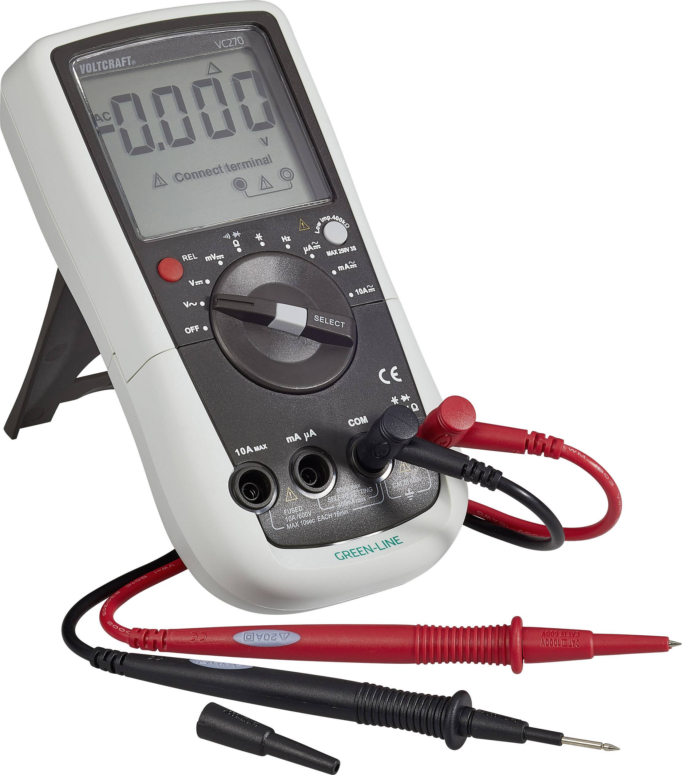 VOLTCRAFT VC270 Hand-Multimeter digital CAT III 600V Anzeige (Counts): 4000