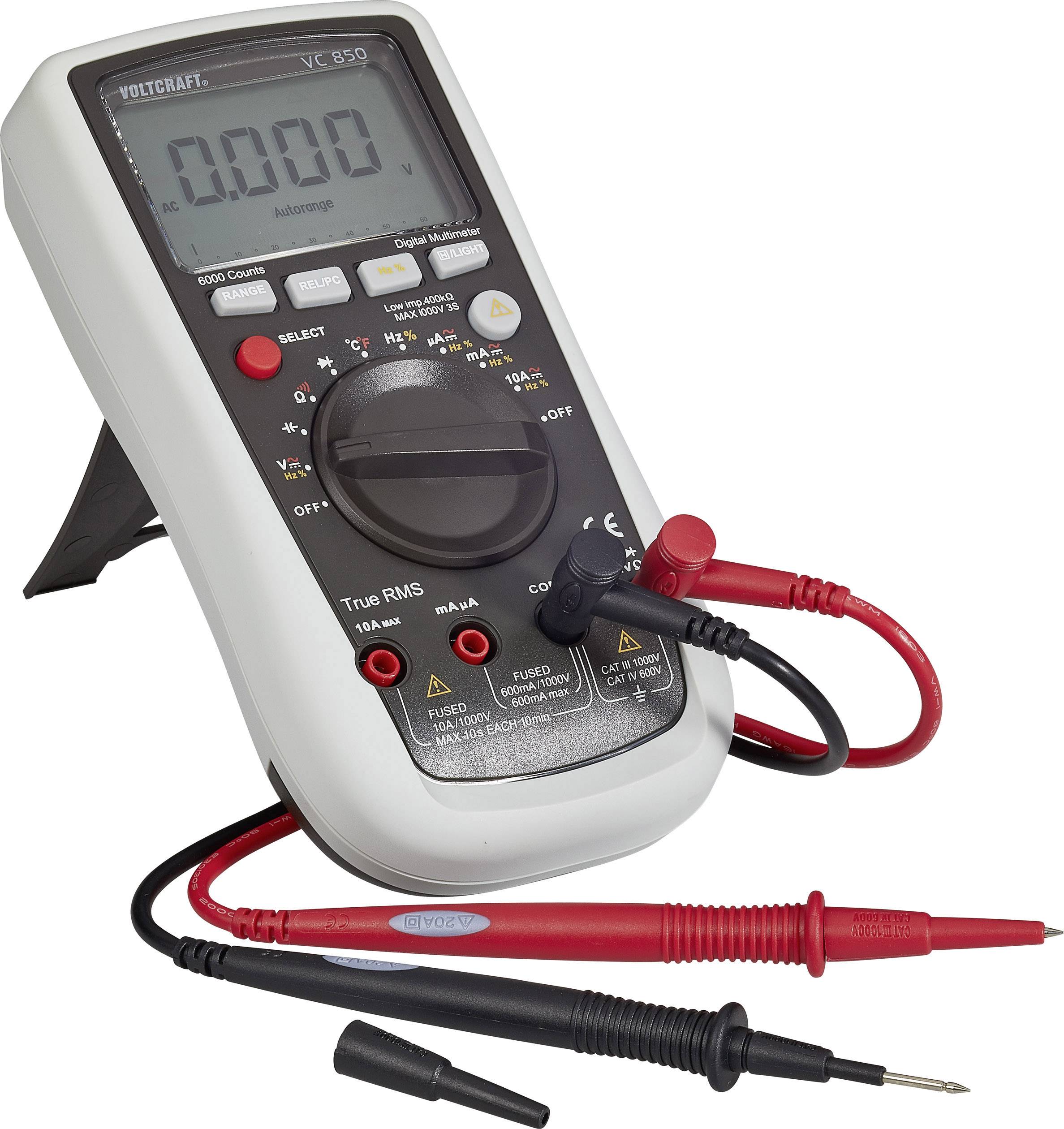VOLTCRAFT VC850 Hand-Multimeter digital CAT III 1000 V, CAT IV 600V Anzeige (Counts): 6000