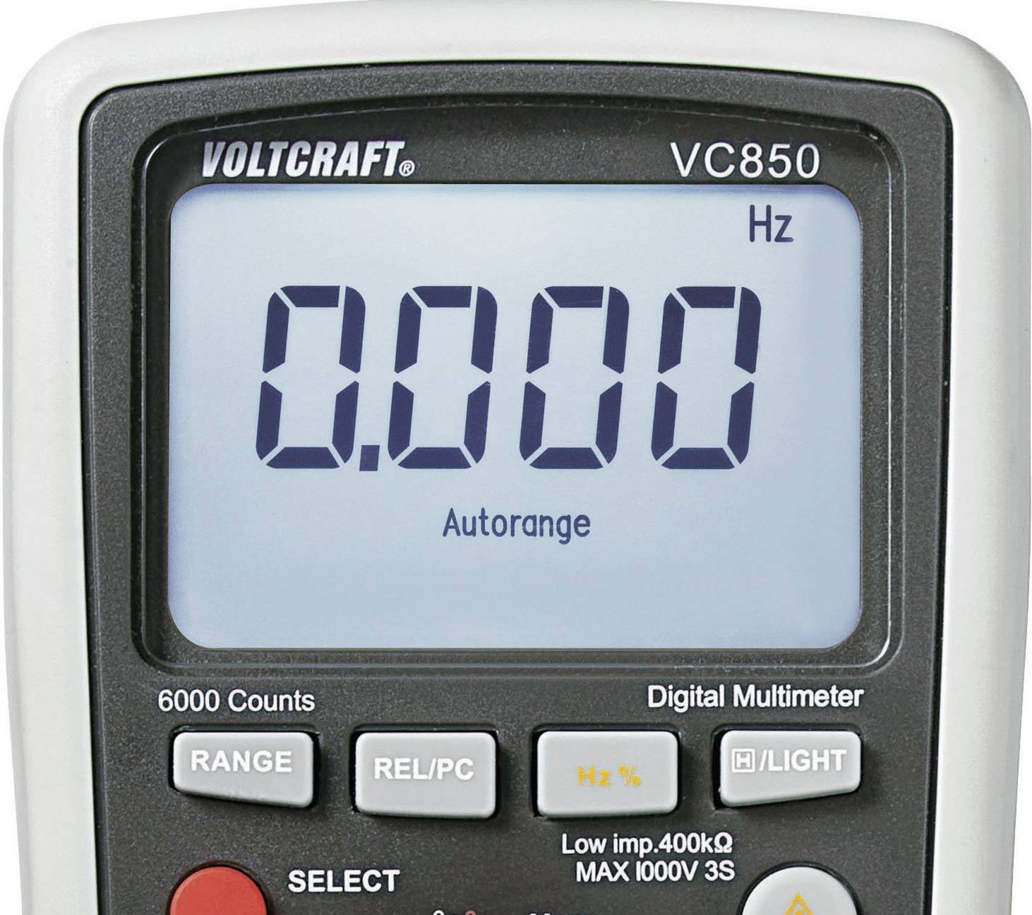 VOLTCRAFT VC850 Hand-Multimeter digital CAT III 1000 V, CAT IV 600V Anzeige (Counts): 6000