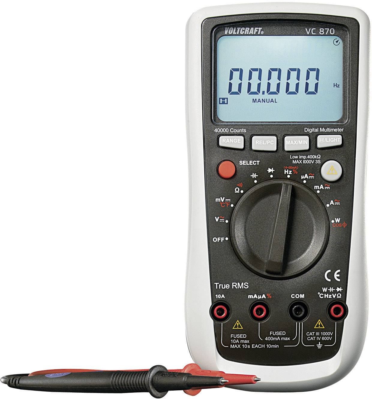 VOLTCRAFT VC870 Hand-Multimeter digital CAT III 1000 V, CAT IV 600V Anzeige (Counts): 40000