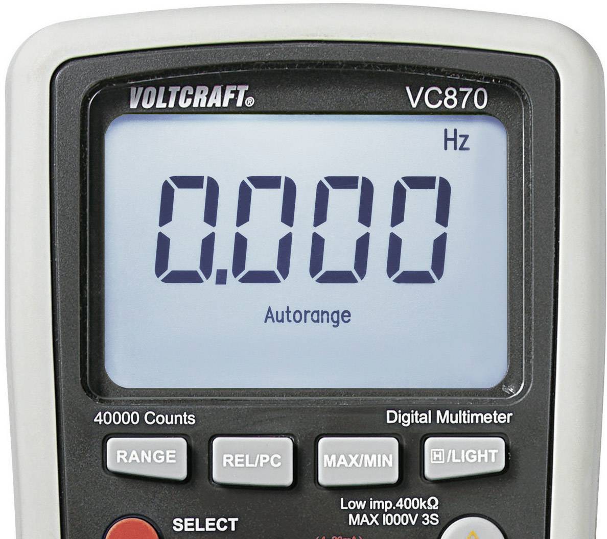 VOLTCRAFT VC870 Hand-Multimeter digital CAT III 1000 V, CAT IV 600V Anzeige (Counts): 40000