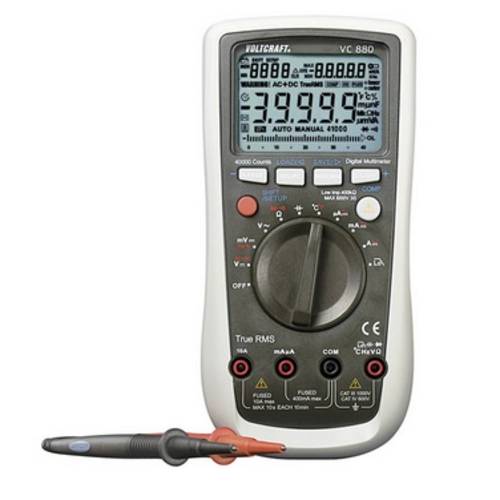 VOLTCRAFT VC880 Hand-Multimeter kalibriert (ISO) digital Datenlogger CAT III 1000 V, CAT IV 600V Anz