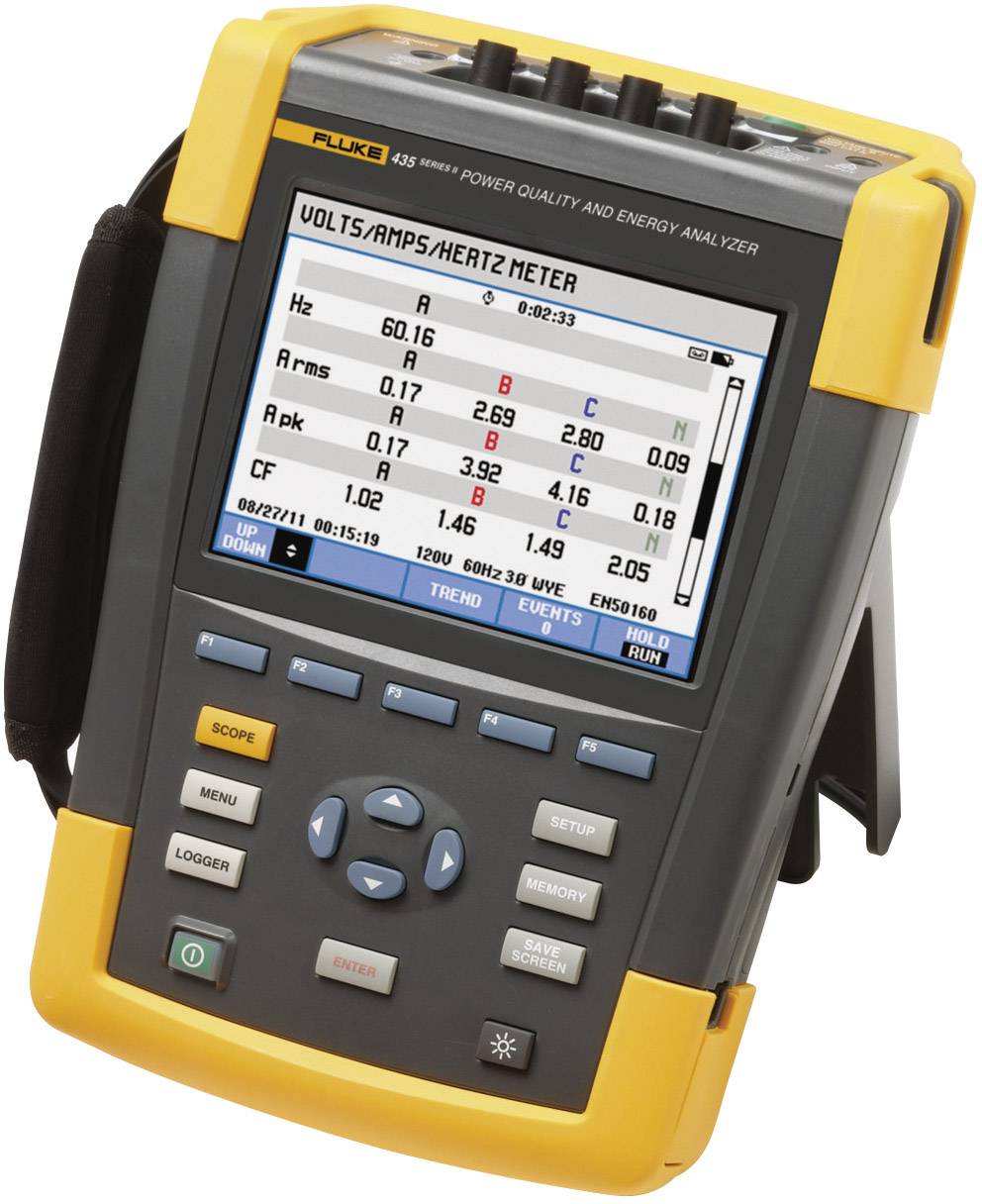 Fluke 435-II Netz-Analysegerät 3phasig inkl. Stromzangen, mit Loggerfunktion