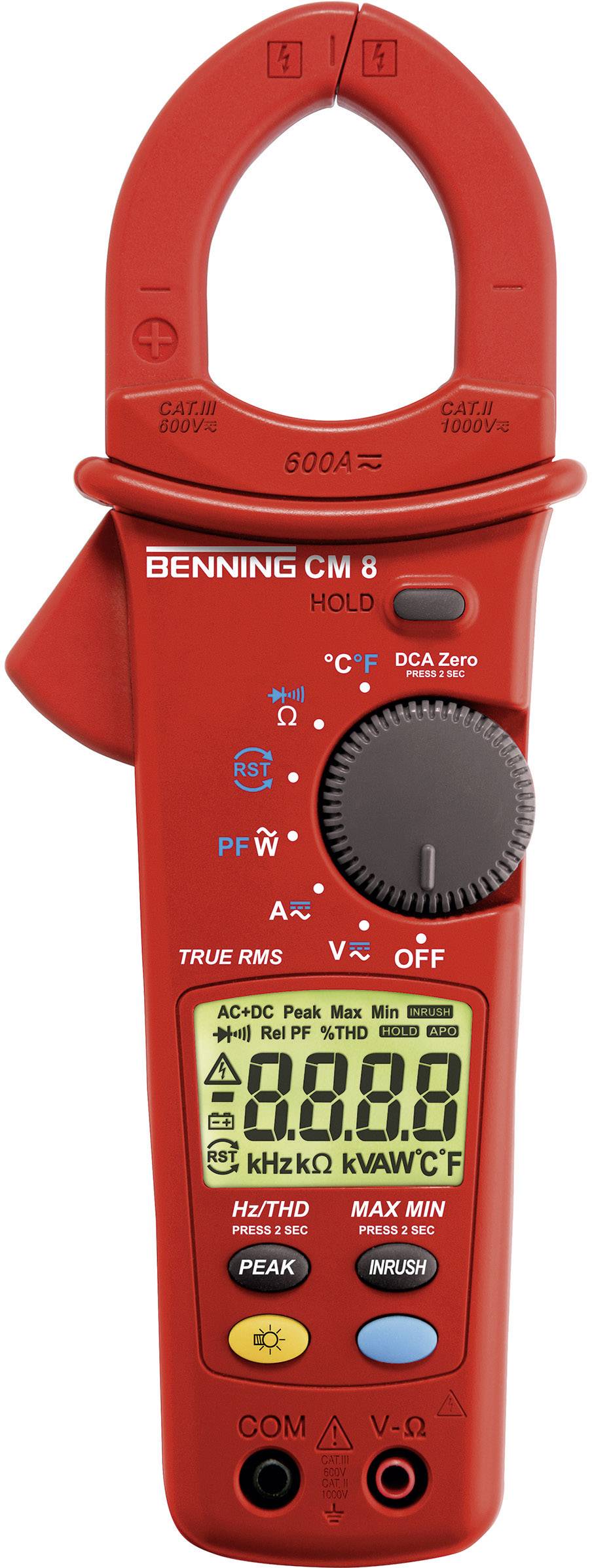 Benning CM 8 Stromzange, Hand-Multimeter digital CAT III 600 V Anzeige (Counts): 6000