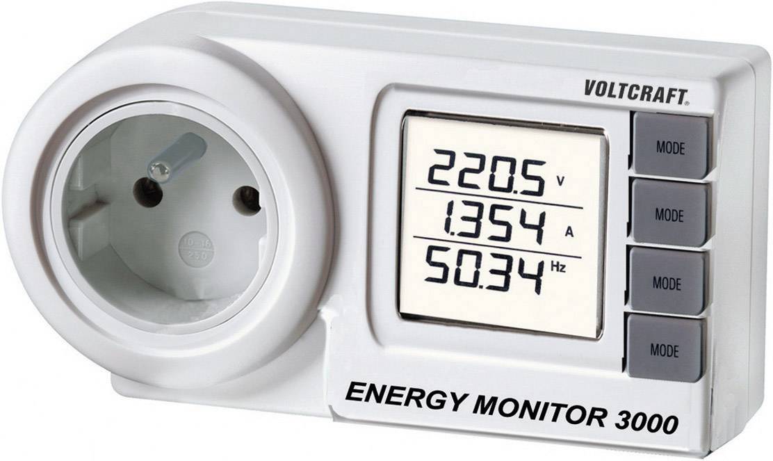 VOLTCRAFT Energie-Monitor 3000 LC-Display 9999 digits 99 d