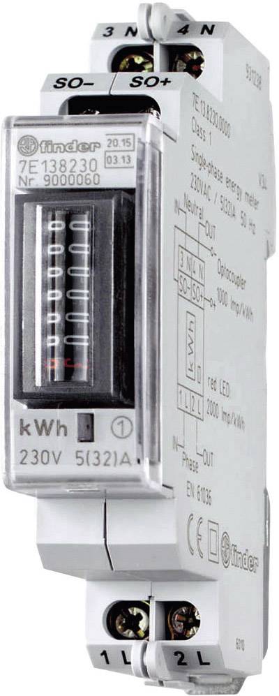 Finder 7E.13.8.230.0010 Wechselstromzähler mechanisch 32 A MID-konform: Ja 1 St.