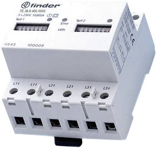 Finder 7E.36.8.400.0012 Drehstromzähler  mechanisch 65 A MID-konform: Ja  1 St.