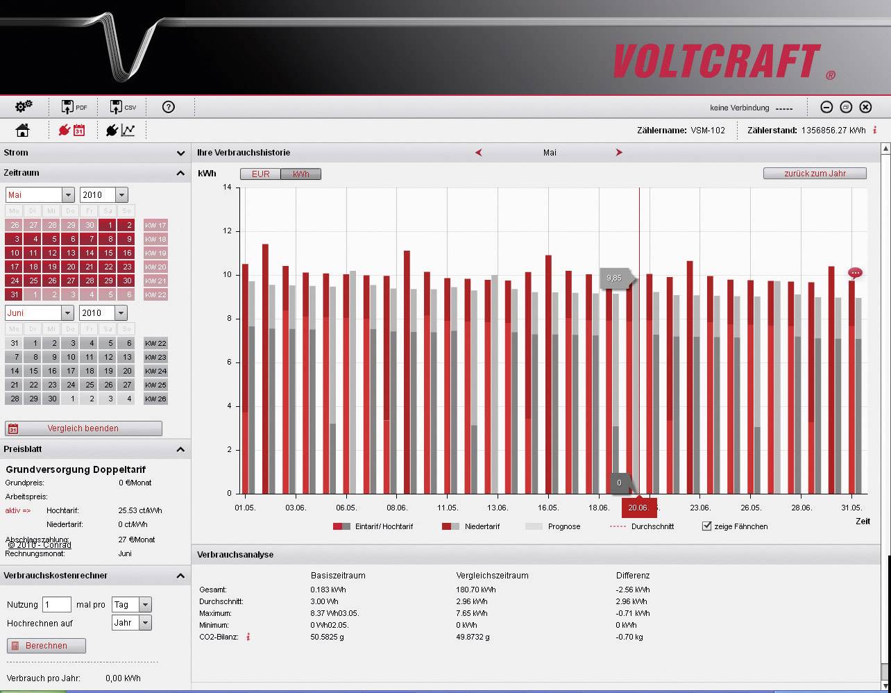 VOLTCRAFT® VSM-101 V2 Gateway für VSM-100 Smart-Metering-System mit USB-Funkstick und Software