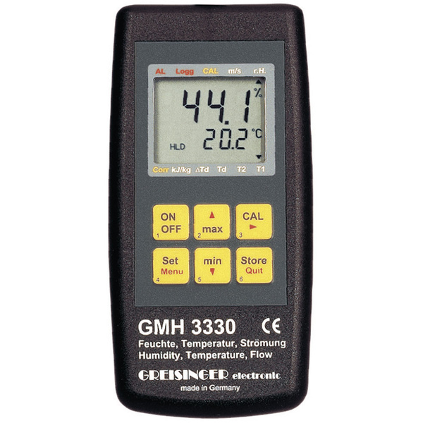 Greisinger GMH 3330 Luftfeuchtemessgerät (Hygrometer) 0% rF 100% rF Taupunkt-/Schimmelwarnanzeige