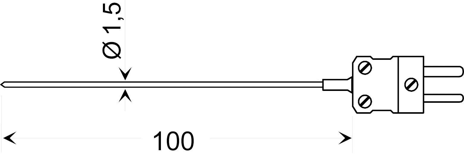 Greisinger GTE 130 OK Einstechfühler -65 bis 400°C Fühler-Typ K