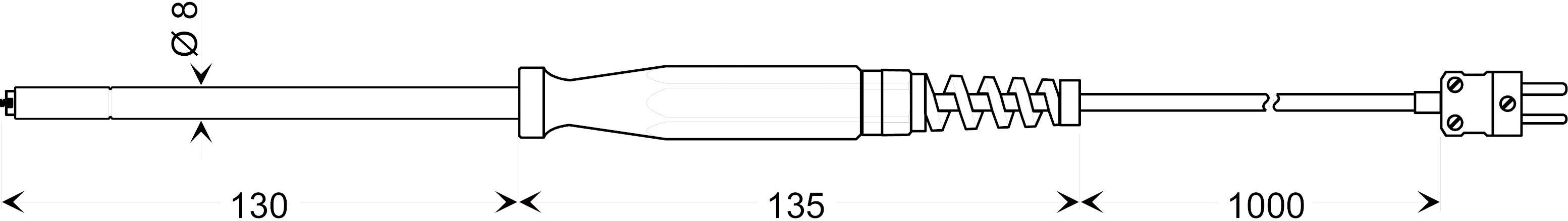 Senseca GOF 130 Oberflächenfühler -65 bis +900°C Fühler-Typ K