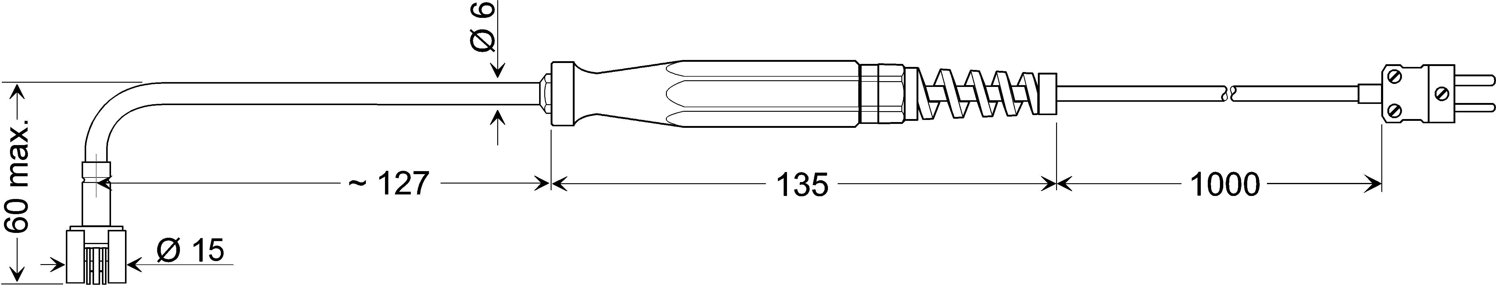 Greisinger GOF 400 HO Oberflächenfühler -65 bis 400°C Fühler-Typ K