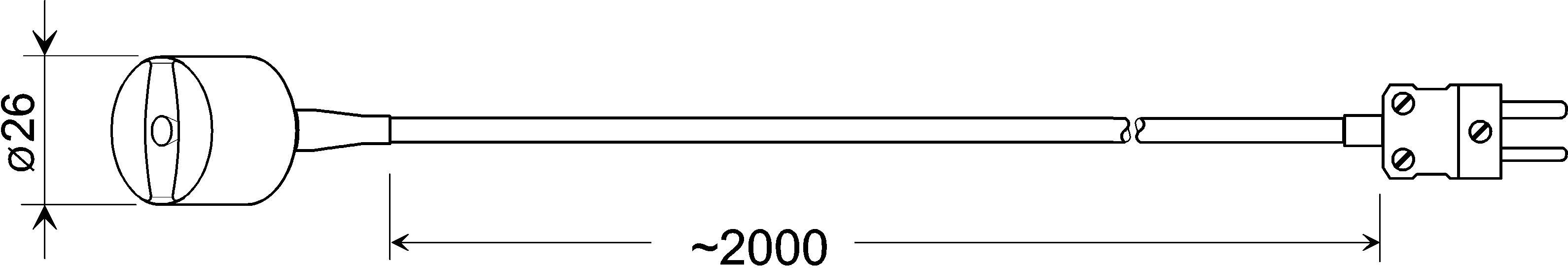 Greisinger GMF 200 Oberflächenfühler -65 bis 200°C Fühler-Typ K