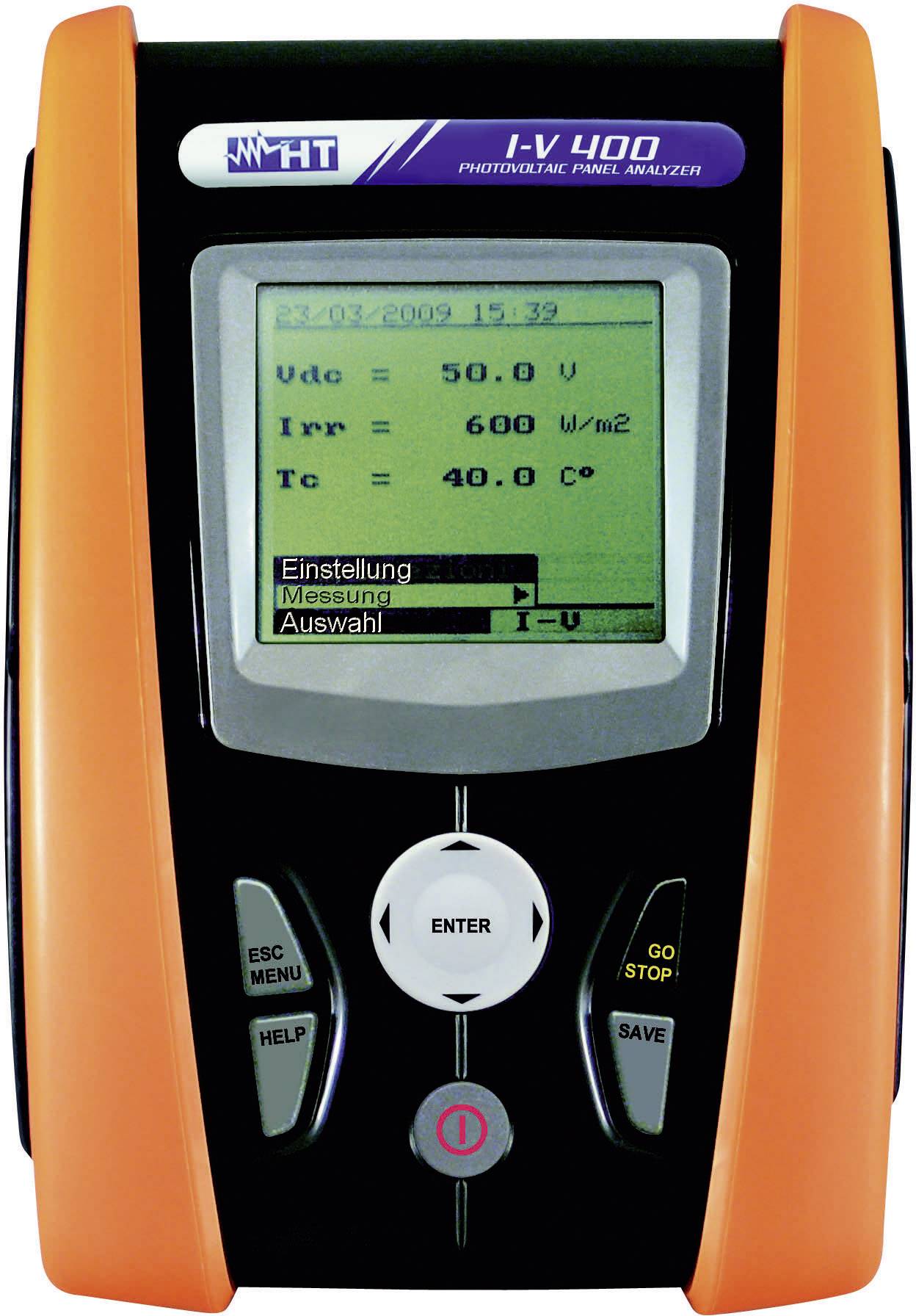HT Instruments I-V400 Solar-Messgerät, Photovoltaik-Messgerät, Photovoltaik-Analyse Grafik-LCD, V/DC, A/DC, W, W/m²