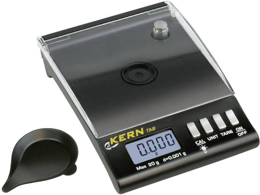 Kern TAB 20-3 Taschenwaage Wägebereich (max.) 20g Ablesbarkeit 0.001g batteriebetrieben Schwarz