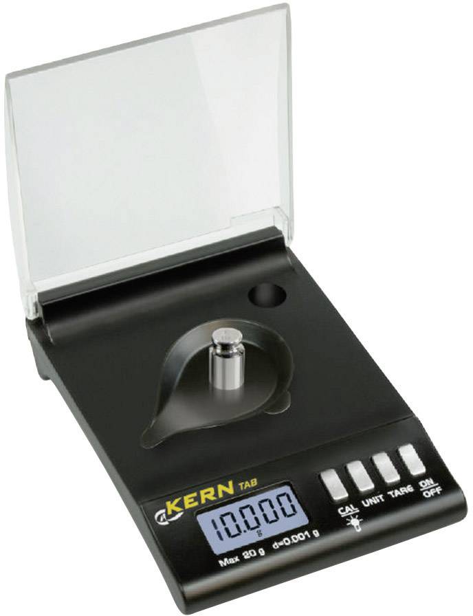 Kern TAB 20-3+C TAB 20-3+C Taschenwaage kalibriert (DAkkS-akkreditiertes Labor) Wägebereich (max.) 20g Ablesbarkeit 0.001g