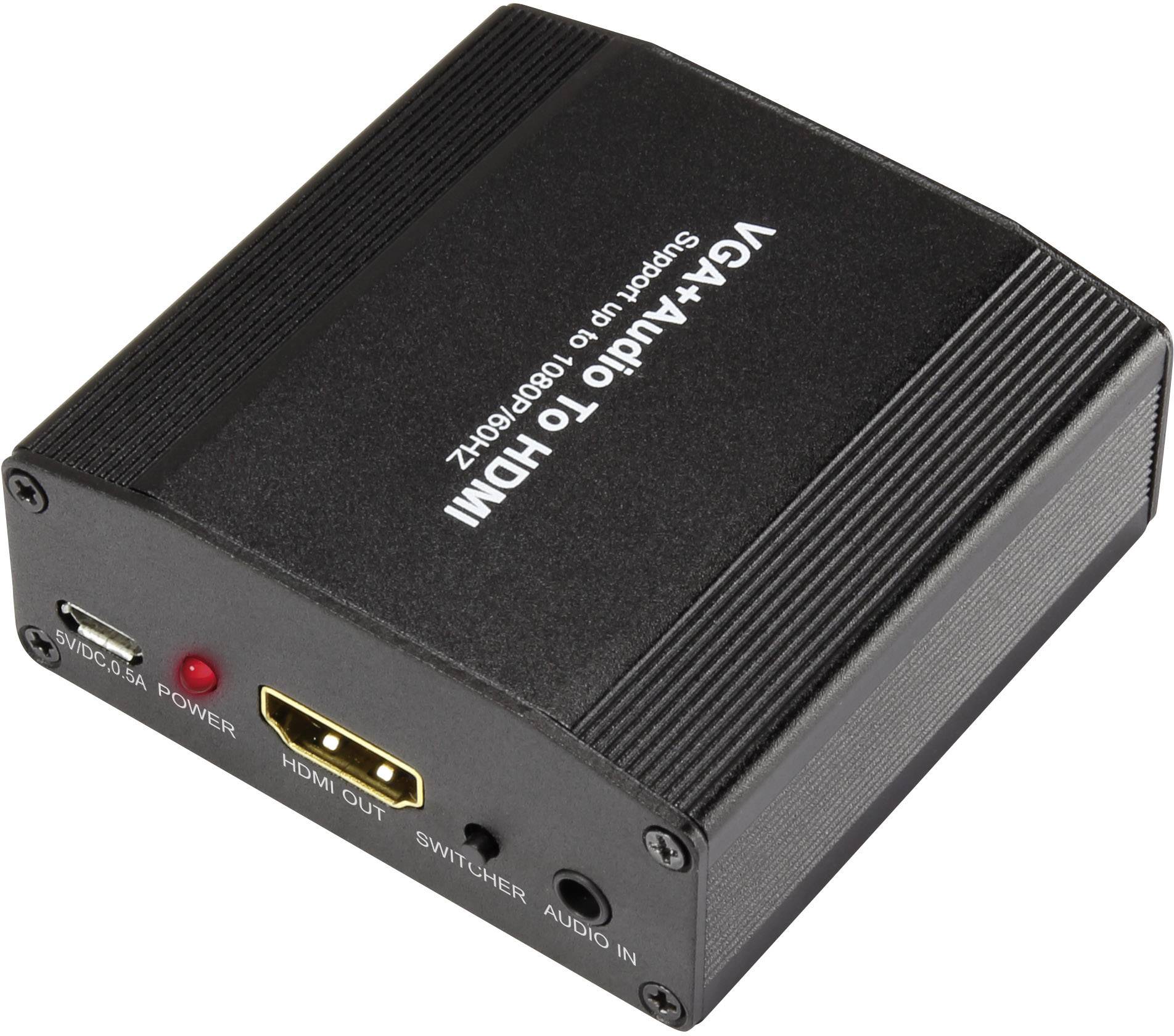 SpeaKa Professional AV Konverter [VGA, Toslink, Klinke - HDMI] 1920 x 1080 Pixel