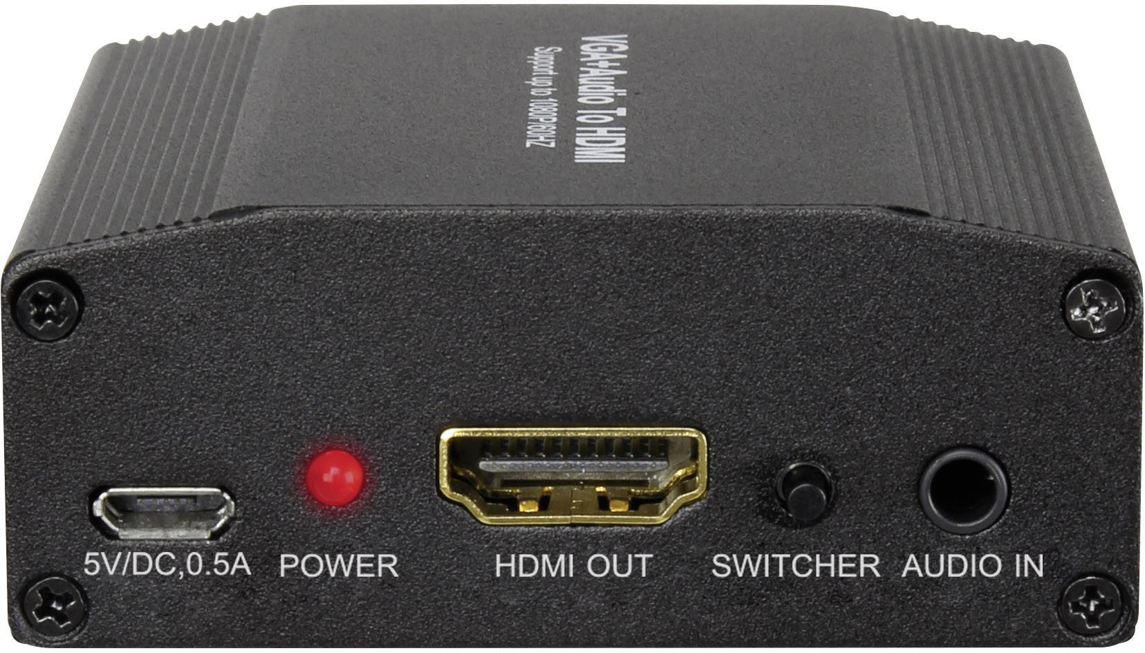 SpeaKa Professional AV Konverter [VGA, Toslink, Klinke - HDMI] 1920 x 1080 Pixel