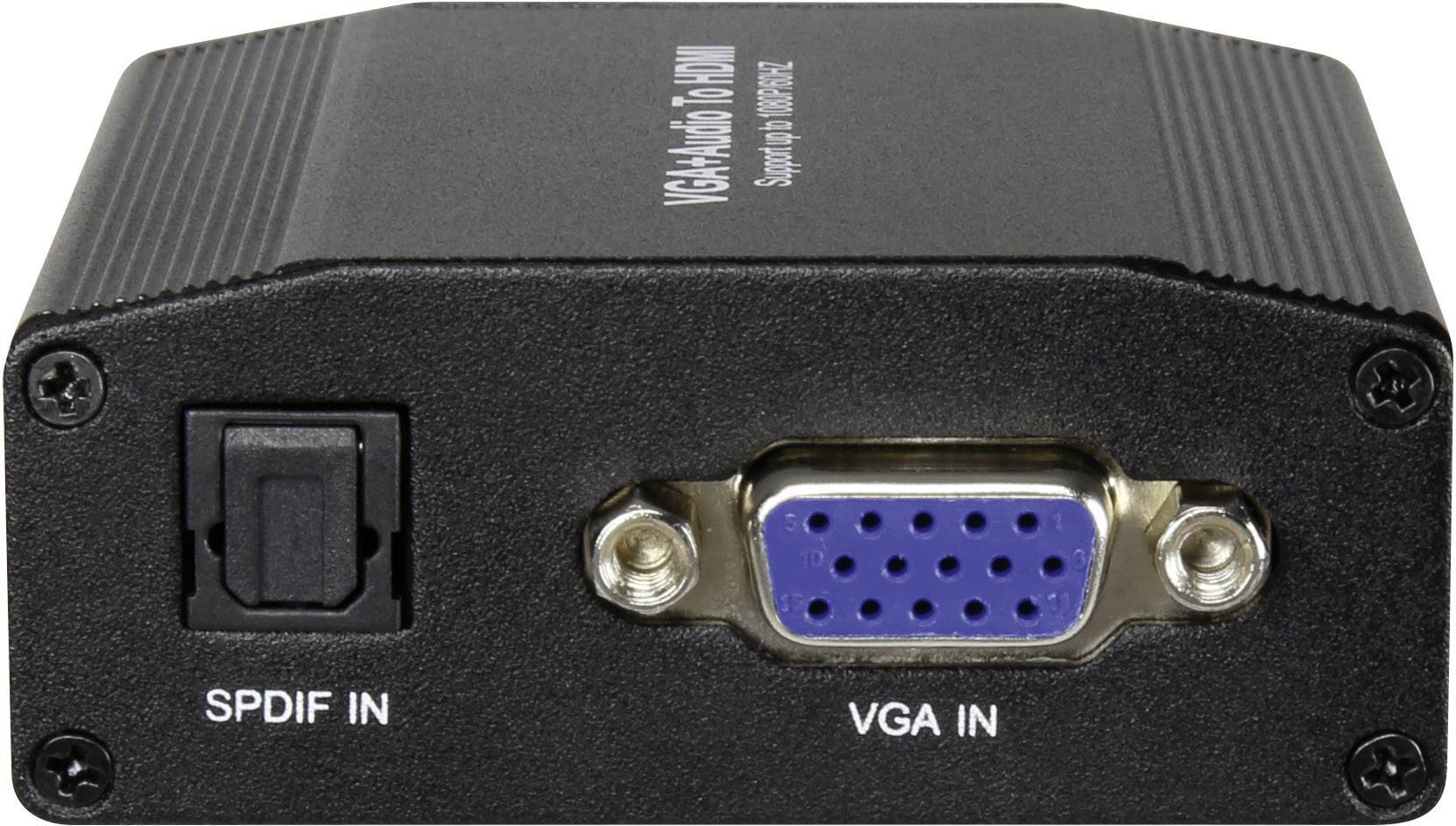 SpeaKa Professional AV Konverter [VGA, Toslink, Klinke - HDMI] 1920 x 1080 Pixel