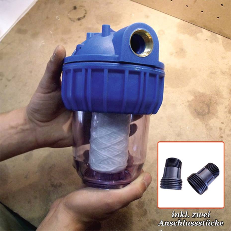 Mauk 1370 Wasserfilter 3000l/h + PP Filter Pumpen-Vorfilter 33,25 mm (1") AG, 41,91 mm (1 1/4") AG