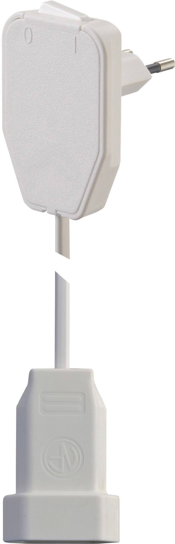 Gebro 104579 Strom Verlängerungskabel Weiß 0.80m H03VVH2-F 2X 0,75mm² mit Zwischenschalter